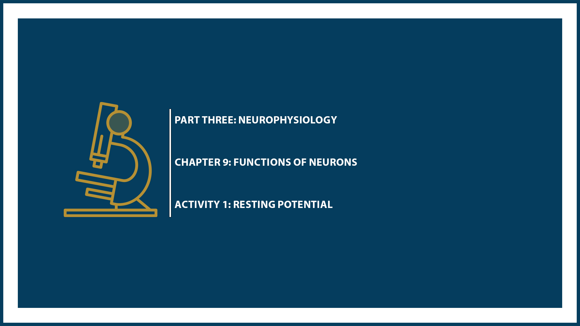 Unit Three: (Suspended part) Chapter 9  - Document 1: Resting potential